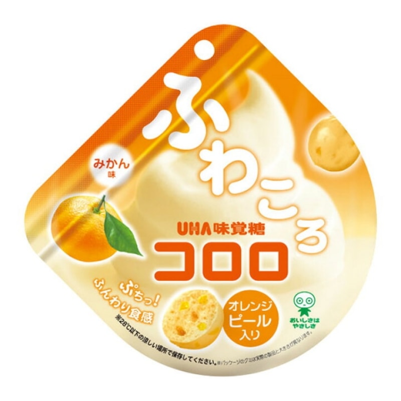 【日本直郵】 UHA悠哈味覺糖 全天然果汁軟糖 期限限定橘子味 40g