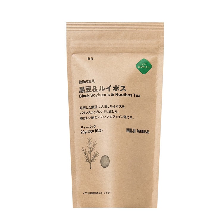【日本直邮】MUJI无印良品 谷物茶 黑豆和路易波士茶 20g(2g×10袋)