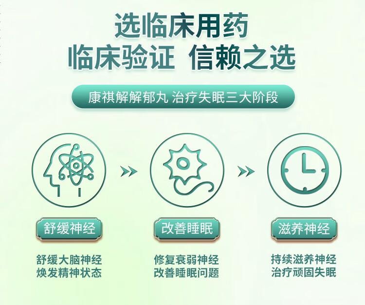 【中国直邮】 康祺  解郁丸4克*12袋/盒 疏肝解郁 养心安神肝郁气滞心神不安所致胸肋胀满 心烦心悸失眠多梦