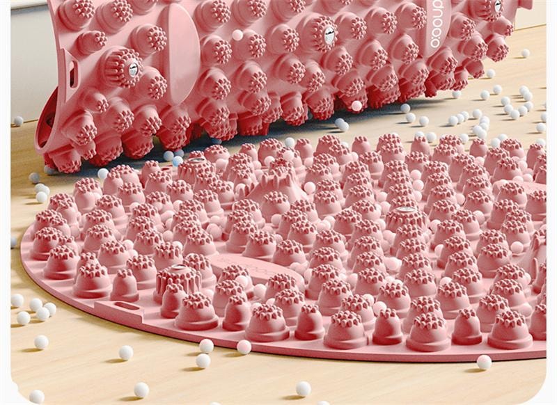 In-situ jogging shiatsu board foot massage cushion running cushion feet unclogging meridians Pink [Diameter 40cm] 1 set