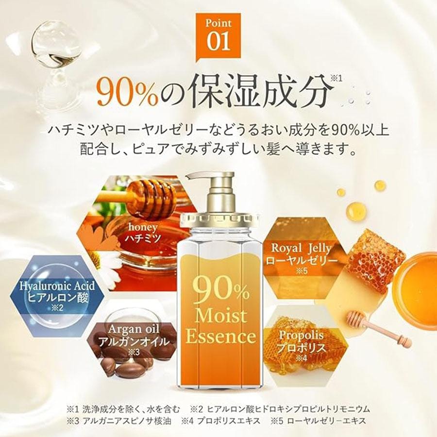 【日本直邮】 日本 &honey 安蒂花子 & Honey Milky蜂蜜滋润洗发水500ml