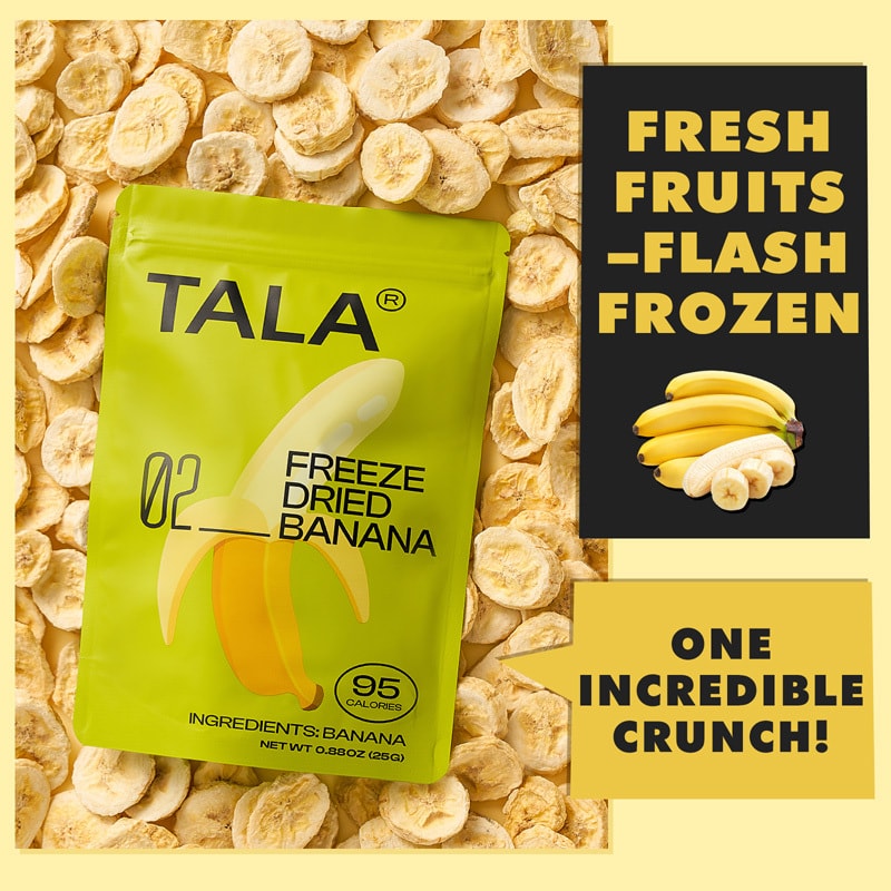 TALA 冻干水果 冻干香蕉片 25g 新鲜水果冻干 低卡健康