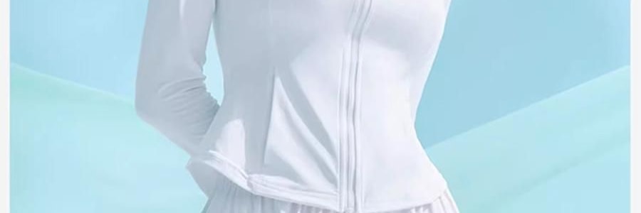 小野和子 修身防晒衣 防晒服 修身小蛮腰设计宽松上衣 连帽款 冰雾粉 S码