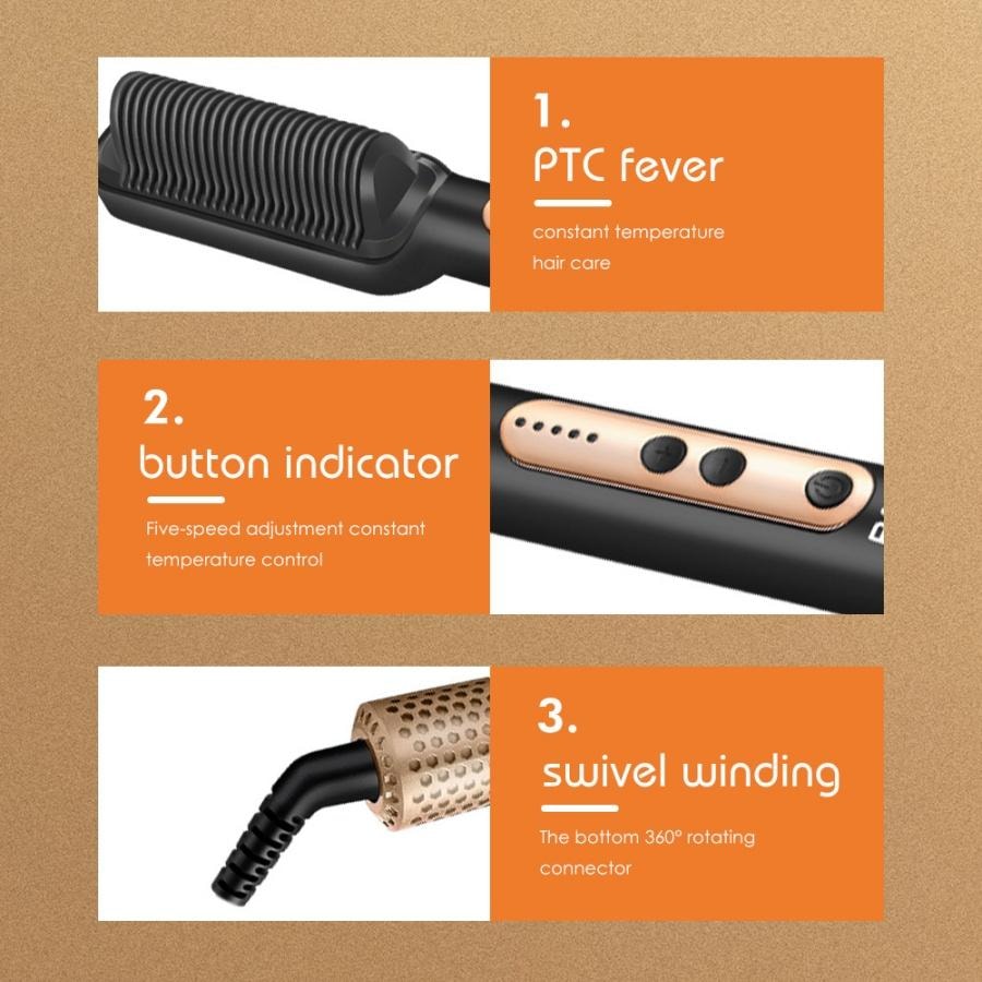 RAF 新品直发梳负离子不伤发电热器发棒直发器易上手家用 1把