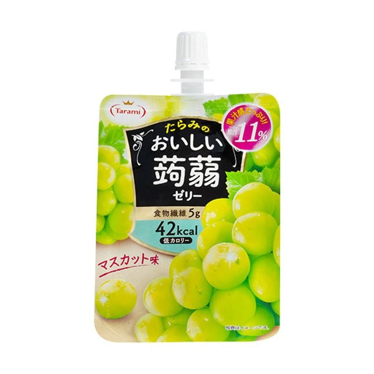 【日本直郵】TARAMI 多良見 低卡 魔芋果汁果凍 青葡萄口味 150g
