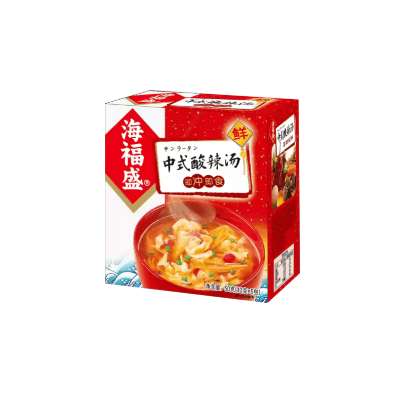 【中国直邮】 海福盛 即食速食汤方便速溶汤冲泡中式酸辣汤50g1盒