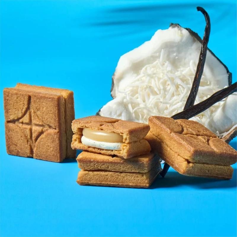 【日本直邮】 日本 press butter sand 艺术家联名限定款 香草椰子黄油夹心曲奇 4枚装