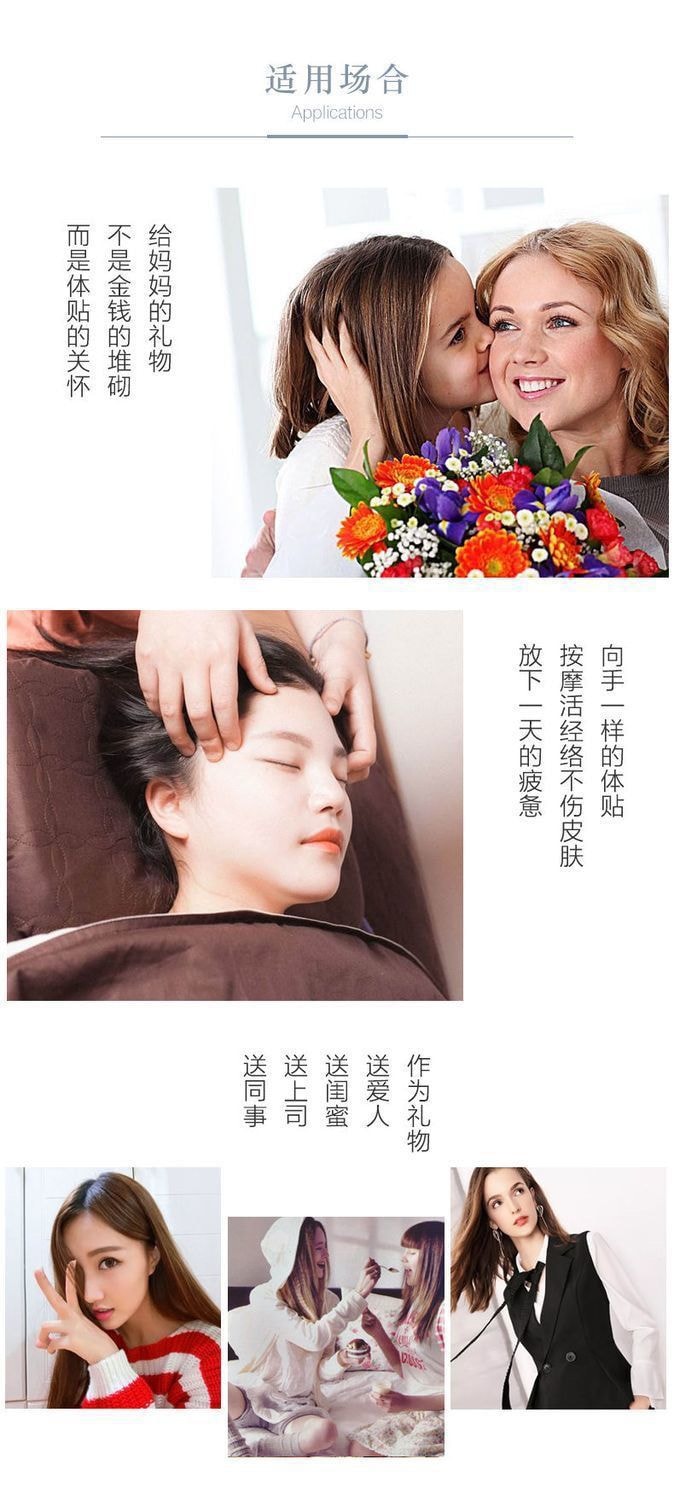 亲太太  檀木按摩梳子多功能经络梳头部颈部梳发刮痧眼部疲劳舒缓家用男女  麒麟檀木梳