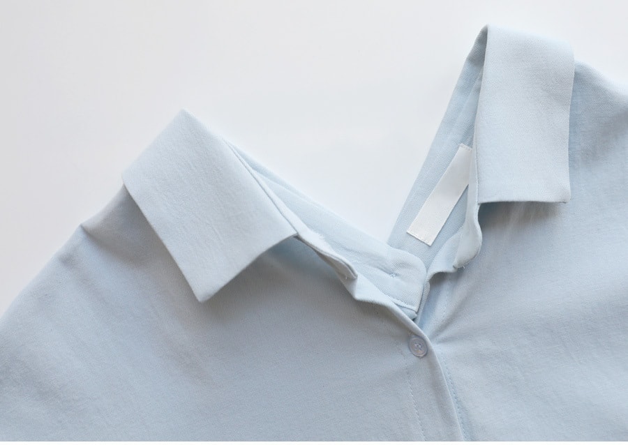 【韩国直邮】CHERRYKOKO 韩国知性宽松后纽扣设计衬衫 天蓝色 均码