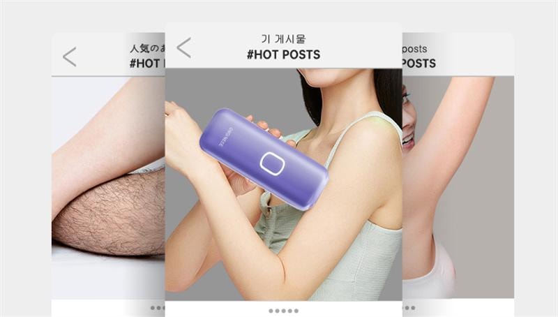 【中國直郵】 歐橘 藍寶石冰點除毛儀器家用雷射男女士專用密處非永久唇毛學生黨 air4水晶紫1台