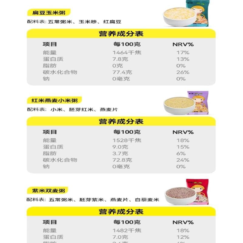【中國直郵】 窩小芽 一週米 胚芽米營養米糊粥五穀雜糧350g/包