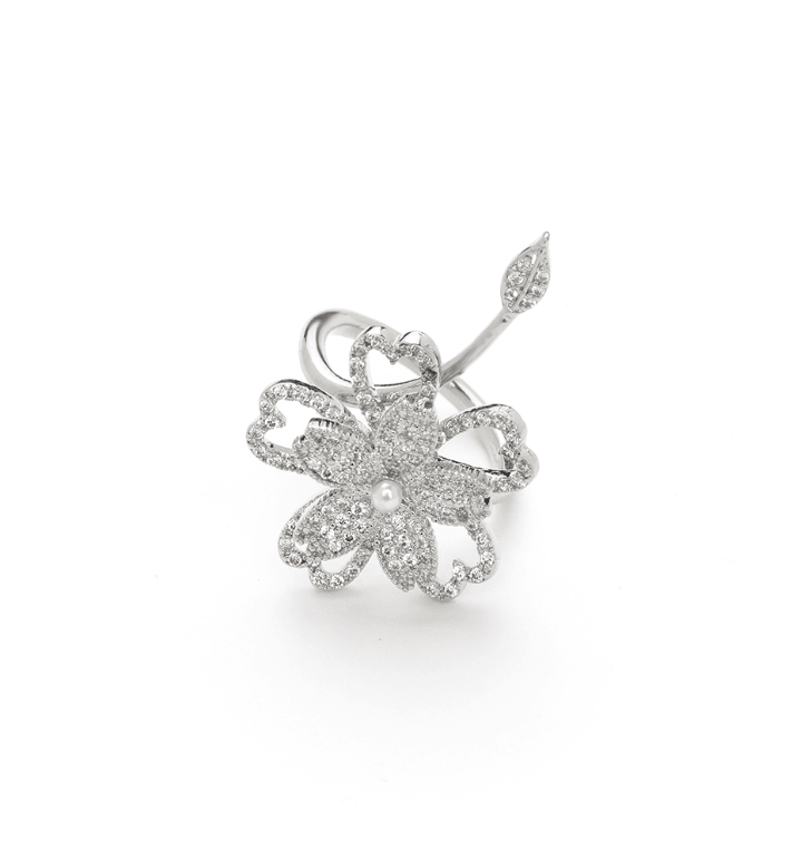 Fleur de Cerisier Ring (Silver color) 1 piece