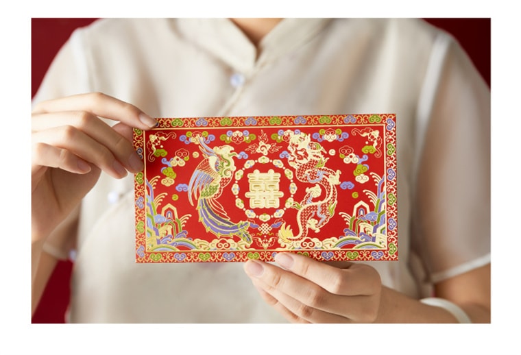 【中国直邮】故宫淘宝 故宫婚庆千元红包 结婚专用 婚礼喜字利是 封新婚喜包 铜版纸材质/厚实平整/烫金点缀/免贴插口/方便拆装/印刷精细- 永结同心 1份*|预计到达时间3-4周