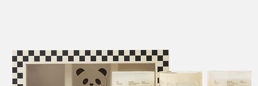 THE BEAST野兽派 熊猫噗噗香氛蜡烛 大豆蜡香薰礼盒礼物 三姐妹 愈创木/薄荷新生/苹苹奶