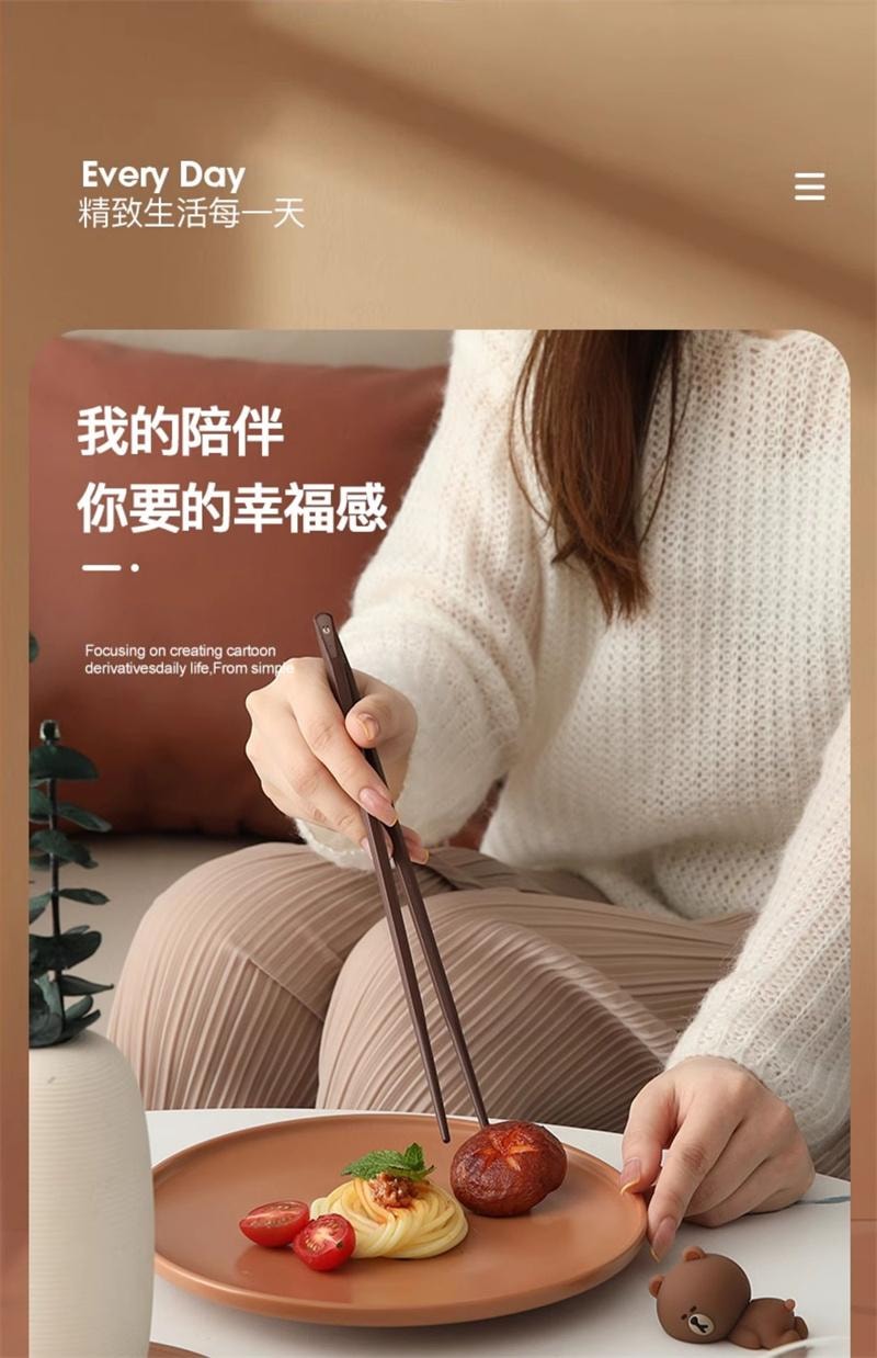 【中國直郵】 日本 LINE FRIENDS 卡通可愛筷子新款防滑防潮情侶筷子CONY【3雙裝】