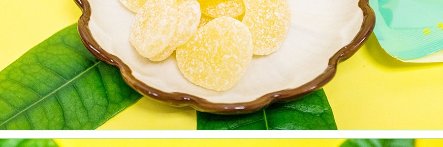 【日本直邮】KANRO PURE 果肉果汁咀嚼弹力软糖 柠檬味 56g