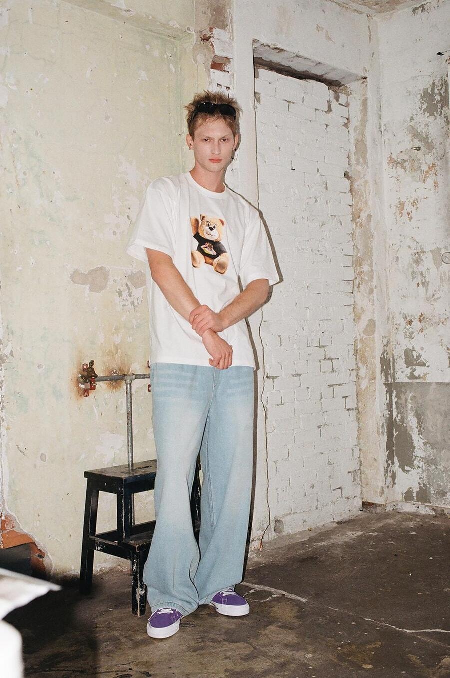 【韓國直郵】 韓國 acmé de la vie ADLV AC BEAR 娃娃臉短袖T卹 黑色 2