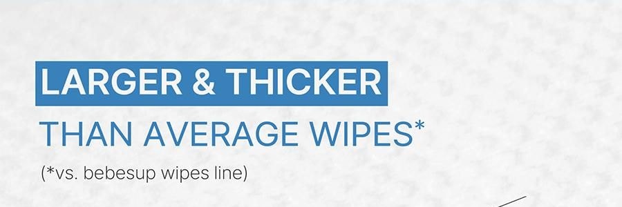 韩国BEBESUP SENSITIVE宝宝婴儿湿巾 柔肤型 带盖 80抽*3【超值3包】