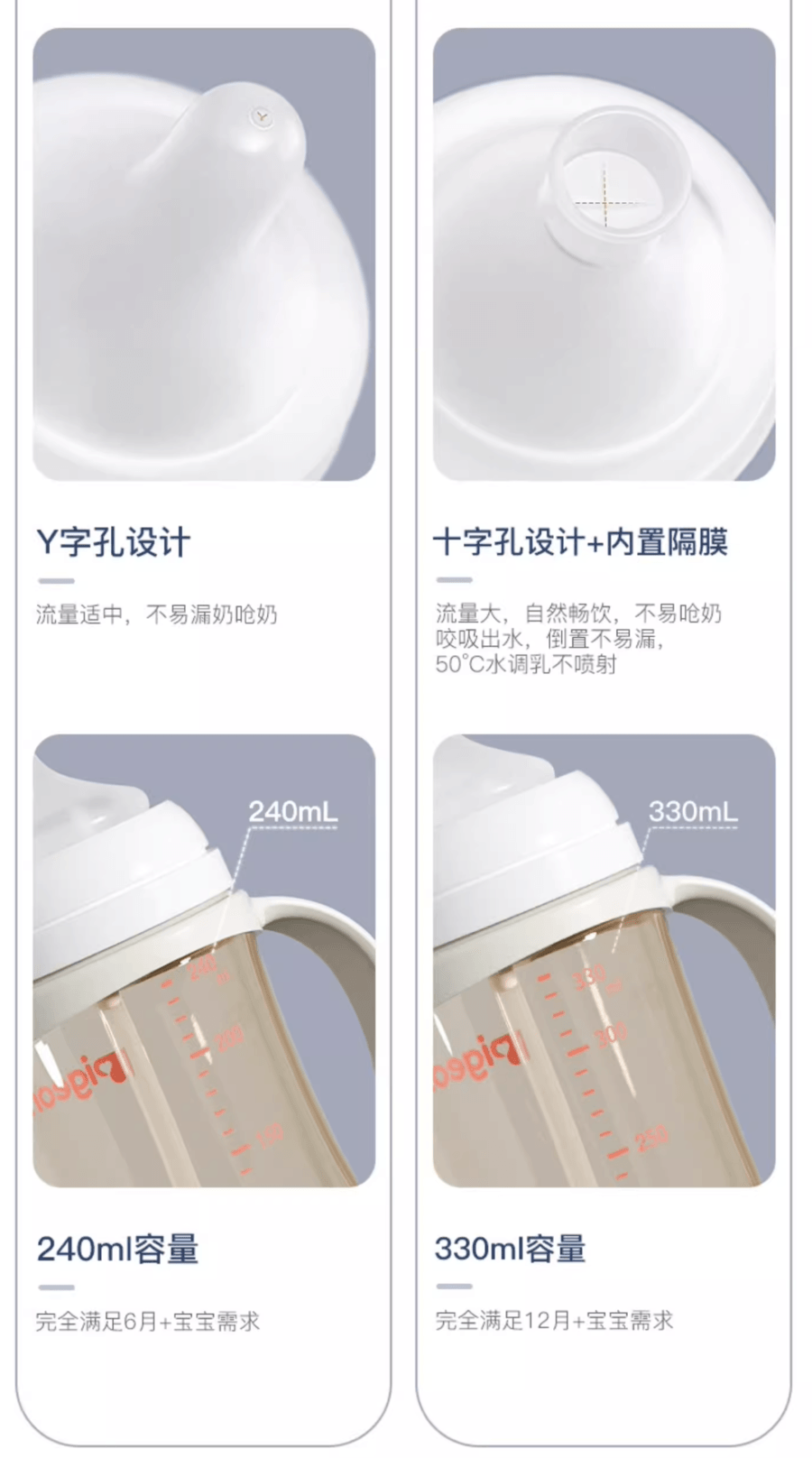 日本 PIGEON贝亲  自然离乳吸嘴 6-12个月 | 建议搭配重力球使用
