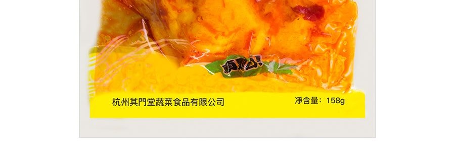 【超值5包】其門堂 爽口蘿蔔條下飯榨菜 辣味 158g*5