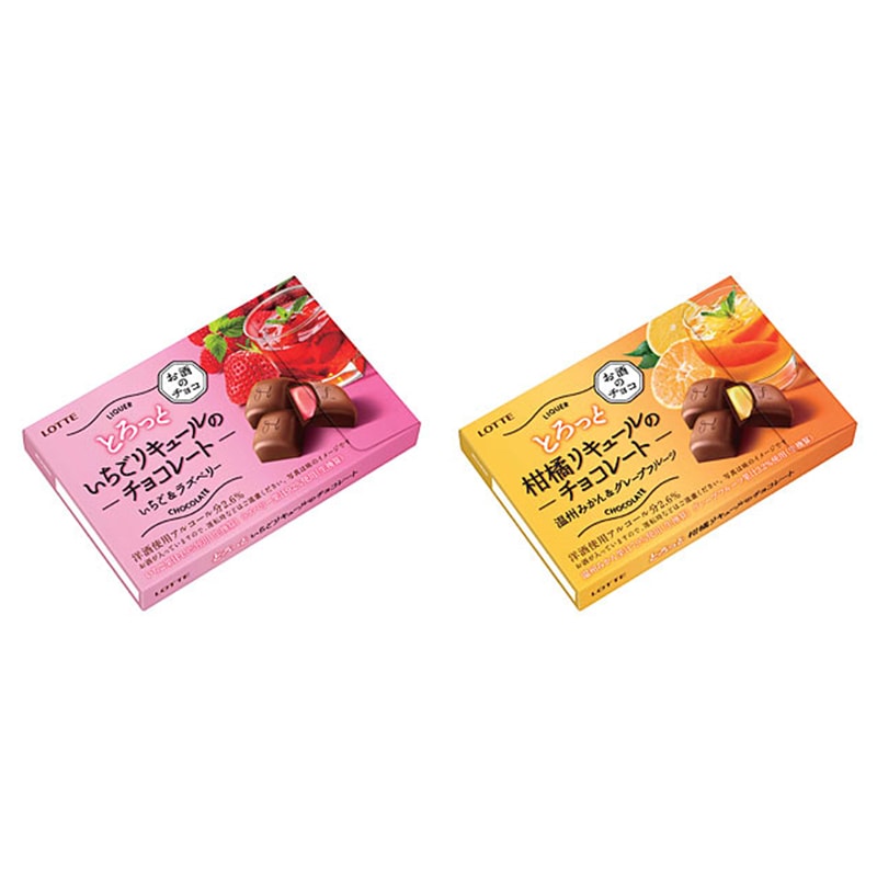 【日本直郵】DHL直郵3-5天到 日本樂天LOTTE 草莓白蘭地流心巧克力 10粒裝