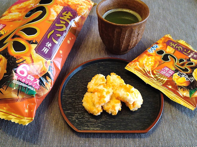 【日本直郵】 日本HONCHI 日本傳統與菓子 海膽米果粒 6袋裝