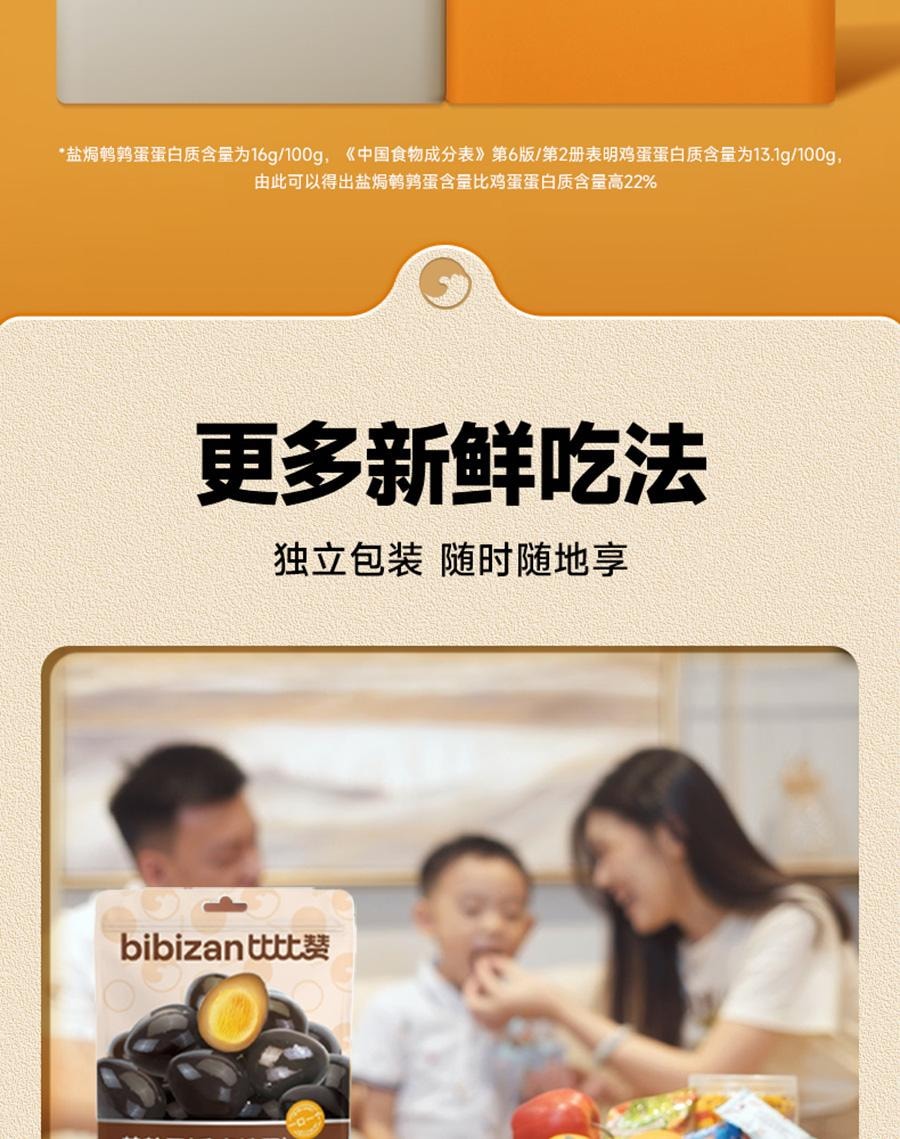 比比赞 鹌鹑蛋独立小包装即食铁蛋卤味小零食网红休闲食品小吃 【香卤铁蛋】 120g