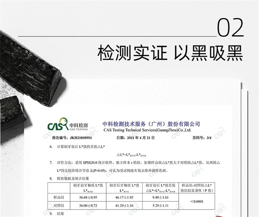 【中國直郵】ecodenta 黑炭牙膏美白去煙漬牙漬去黃清新男士專用無氟亮白牙膏 100ml