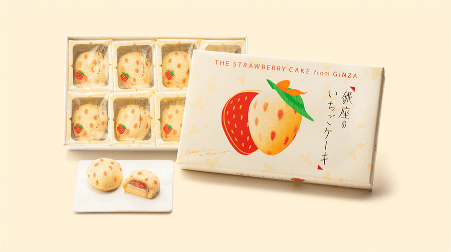 【日本直郵】 TOKYO BANANA東京香蕉蛋糕 銀座草莓香蕉奶油夾心蛋糕 8枚入