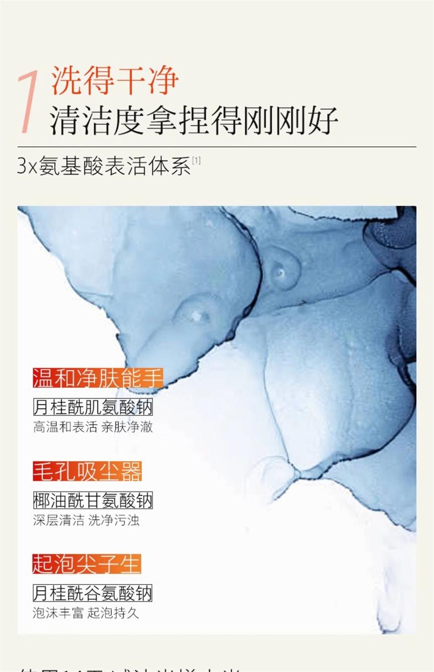 【中国直邮】 hfp 氨基酸平衡净润洁面乳 3重氨基酸 敏肌安选 深层清洁毛孔专用洗面奶 120g/支