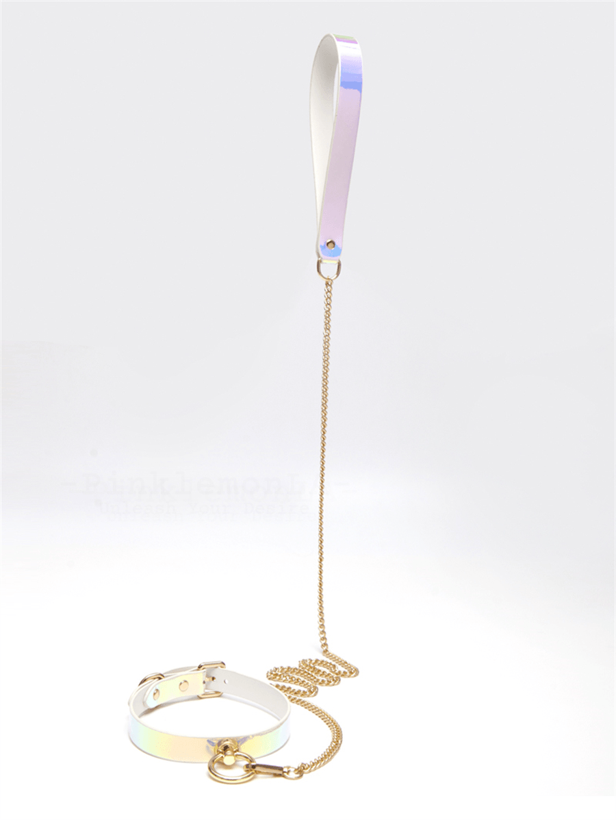 BDSM Iridescent Professional Training Bondage Set with Lead Chain and Paddle