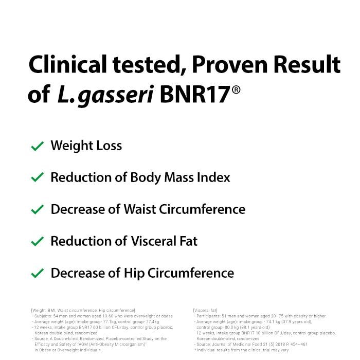 韩国 BNRThin S30 体重管理益生菌 Lactobacillus Gasseri BNR17 100亿 CFU 保证含量 30粒