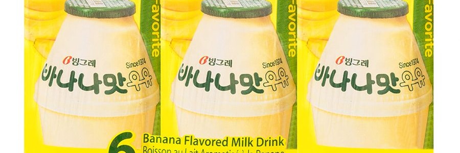 【全美超低價】韓國BINGGRAE賓格瑞 香蕉牛奶飲料 6盒裝 1200ml