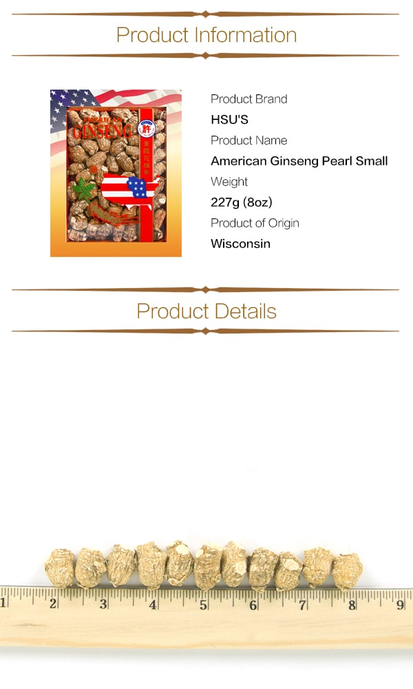 American Ginseng Cultivated Pearl Small 227g
