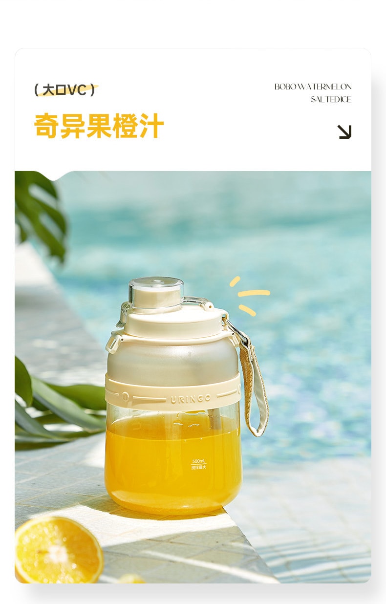 【中国直邮】七彩叮当  榨汁杯家用多功能榨汁机小型便携式电动榨汁桶果汁杯   薄荷绿