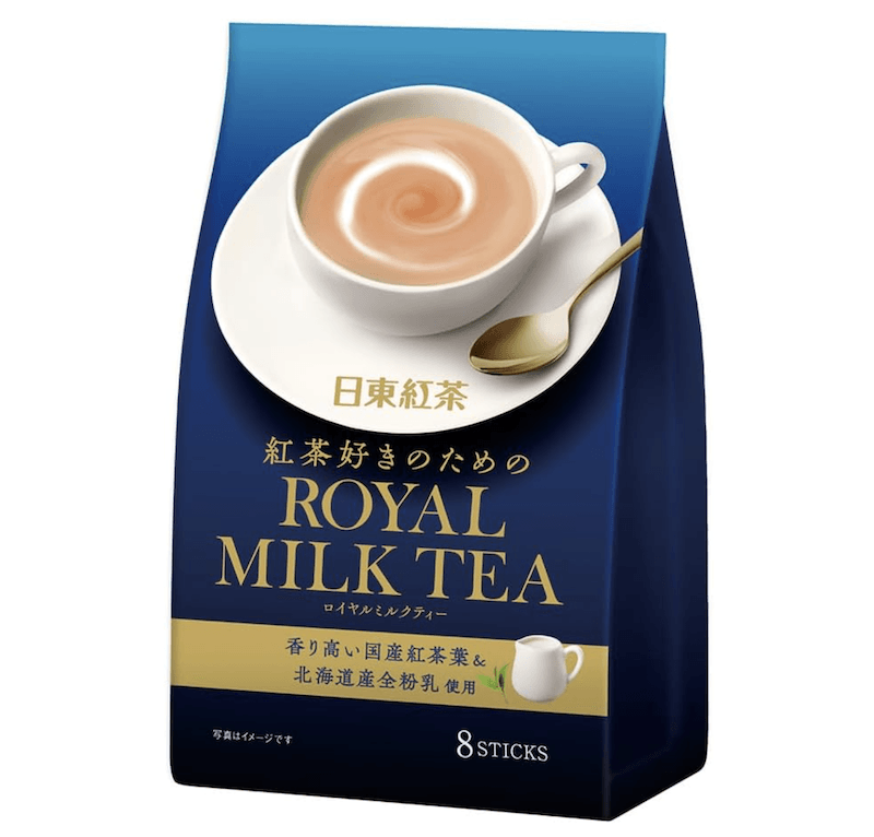 【日本直邮】日东红茶 皇家奶茶醇香奶茶最新款 14g×8条/包