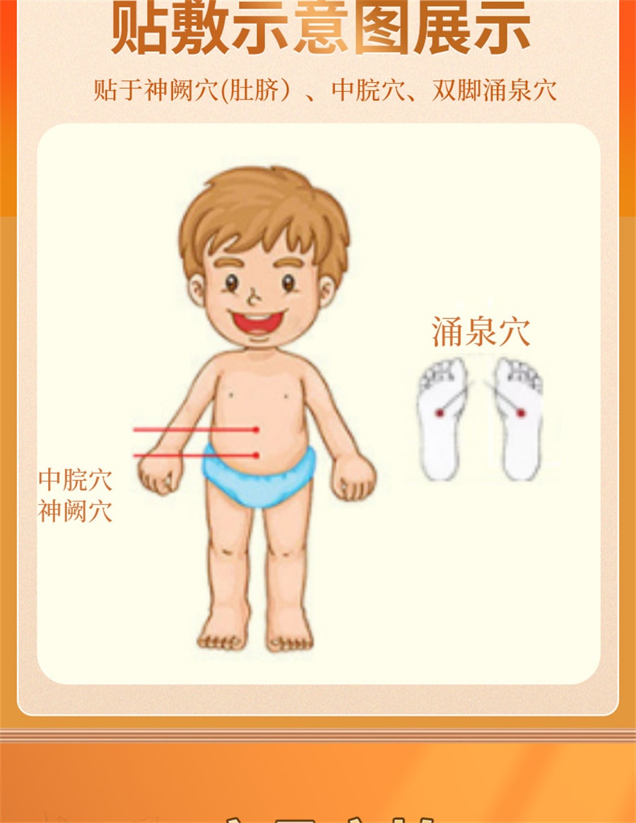 Codonopsis Fragrance With Flatulence Health Care Patch For Infants And Children Intestinal Prevention 8 Patch/box