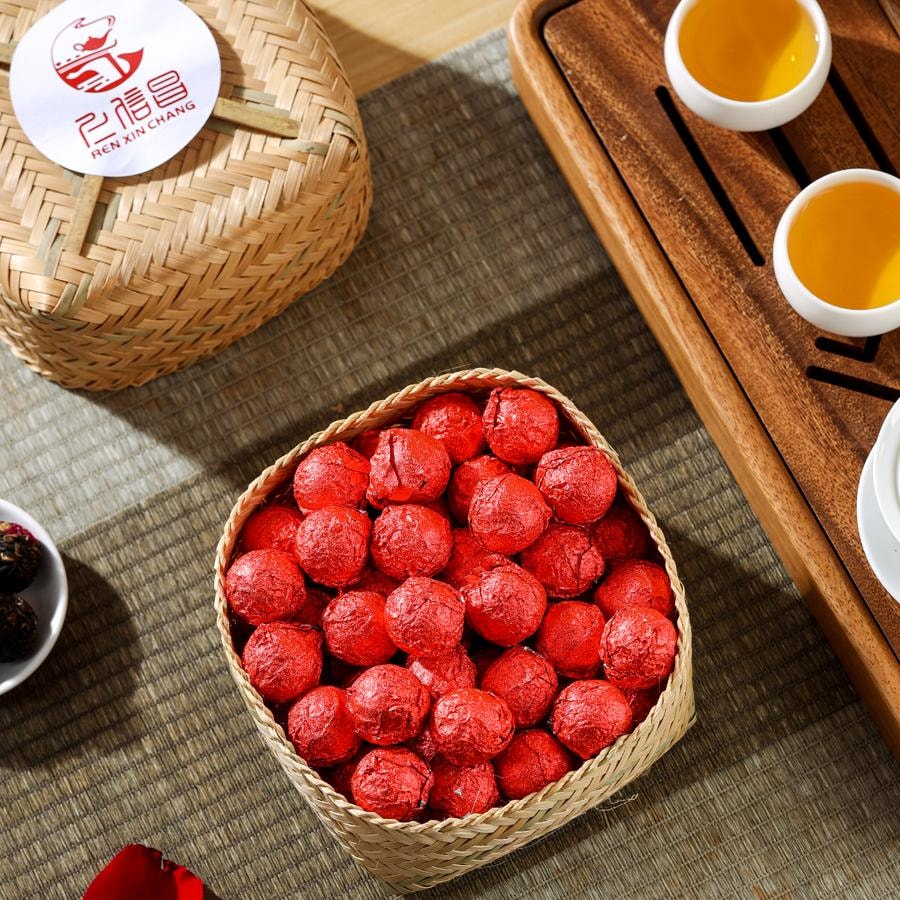 美国仁信昌 云南特产花茶龙珠 滇红玫瑰红茶 400g