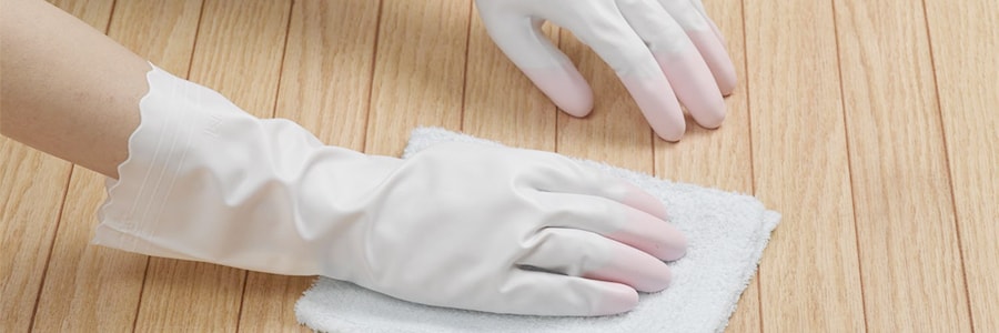 日本ST鸡仔牌 家用廚房 指尖強化橡胶薄手套 粉红色 小号 优惠装 3对入