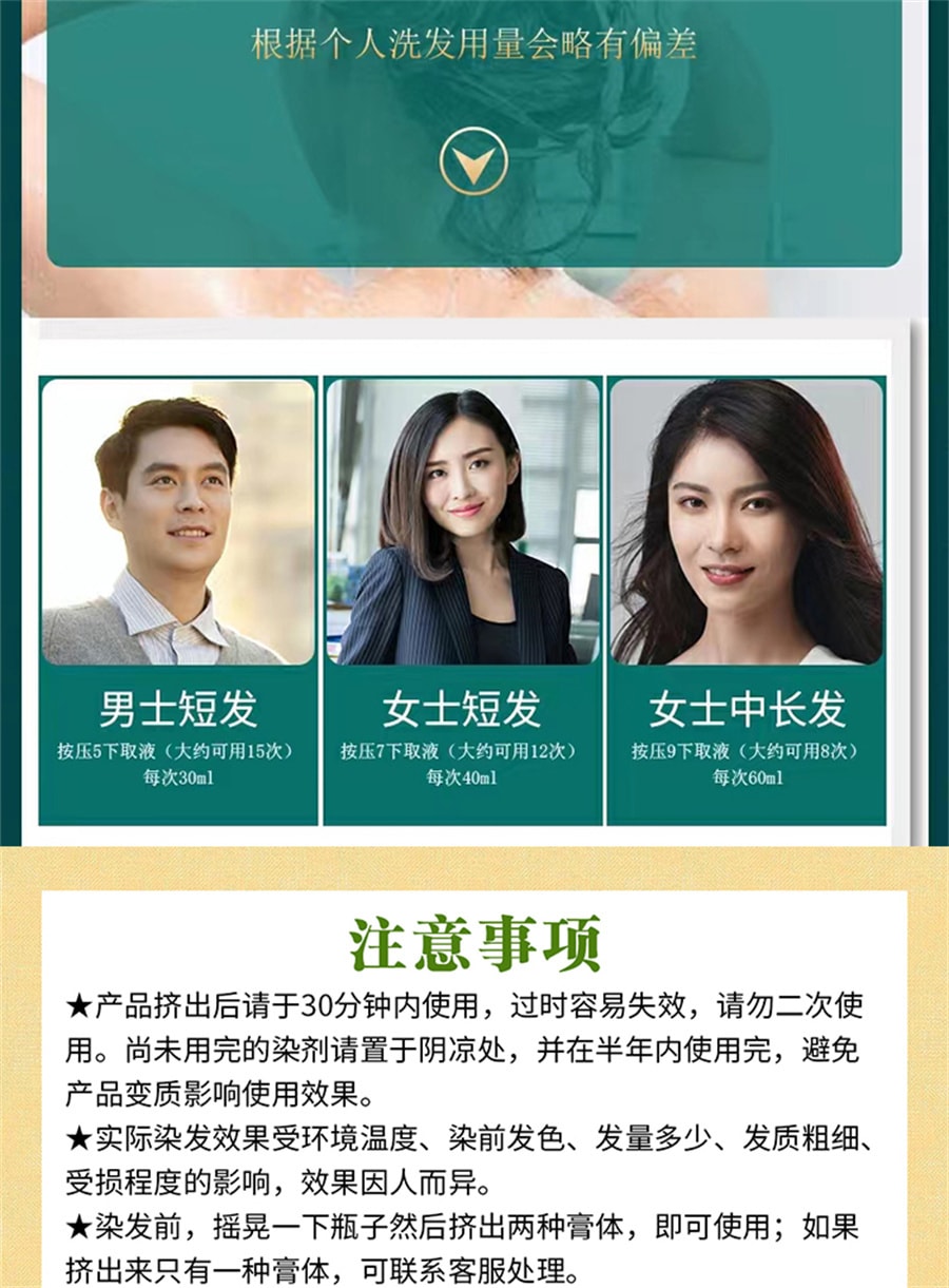【中国直邮】 南京同仁堂 染发剂植物纯自然黑天然无刺激泡泡一洗黑自己在家染发膏 棕黑色 500ml