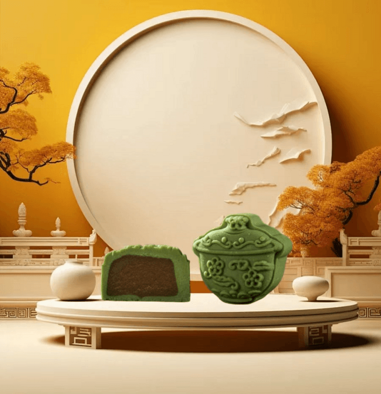 姚记 寻时见韵系列  八口味月饼 8枚装 陈皮豆沙 黑芝麻 奶油冰沙 青提油柑 清香莲蓉 紫金桑葚 芝士桃桃· 莓果  300g