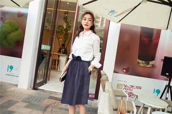 Irregular Striped Splicing Skirt for Women Girls Vintage Fashion Waist Drawstring Slim Knee Length Skirts M