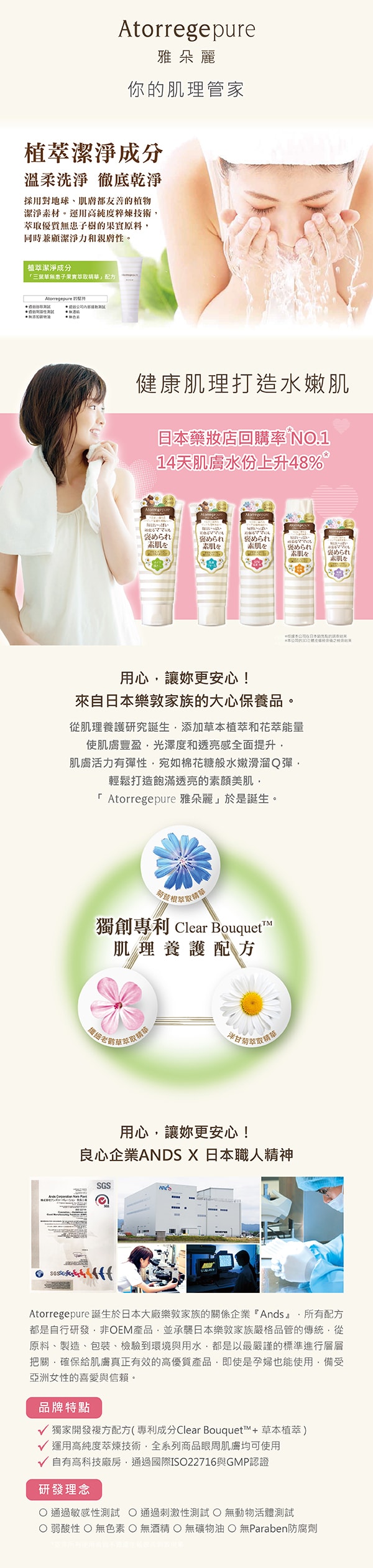 日本 Atorregepure 雅朵麗 純萃彈潤保濕乳液 120ml