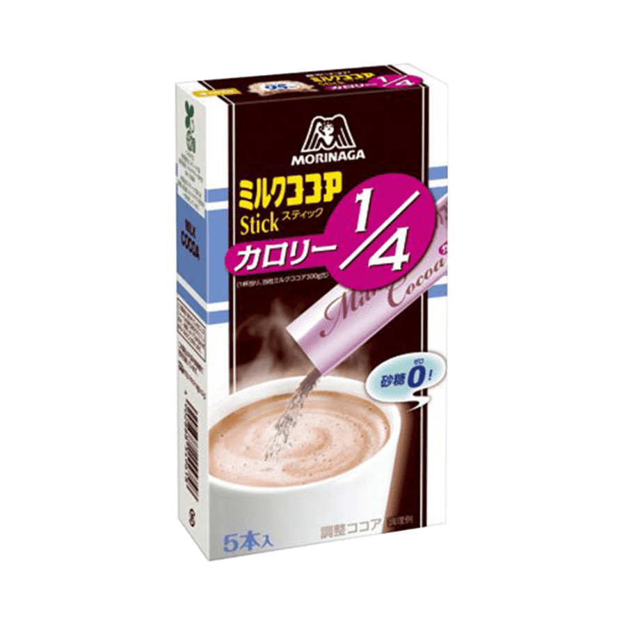 [日本直邮] MORINAGA 森永制果 牛奶可可粉 低卡版 10g×5条
