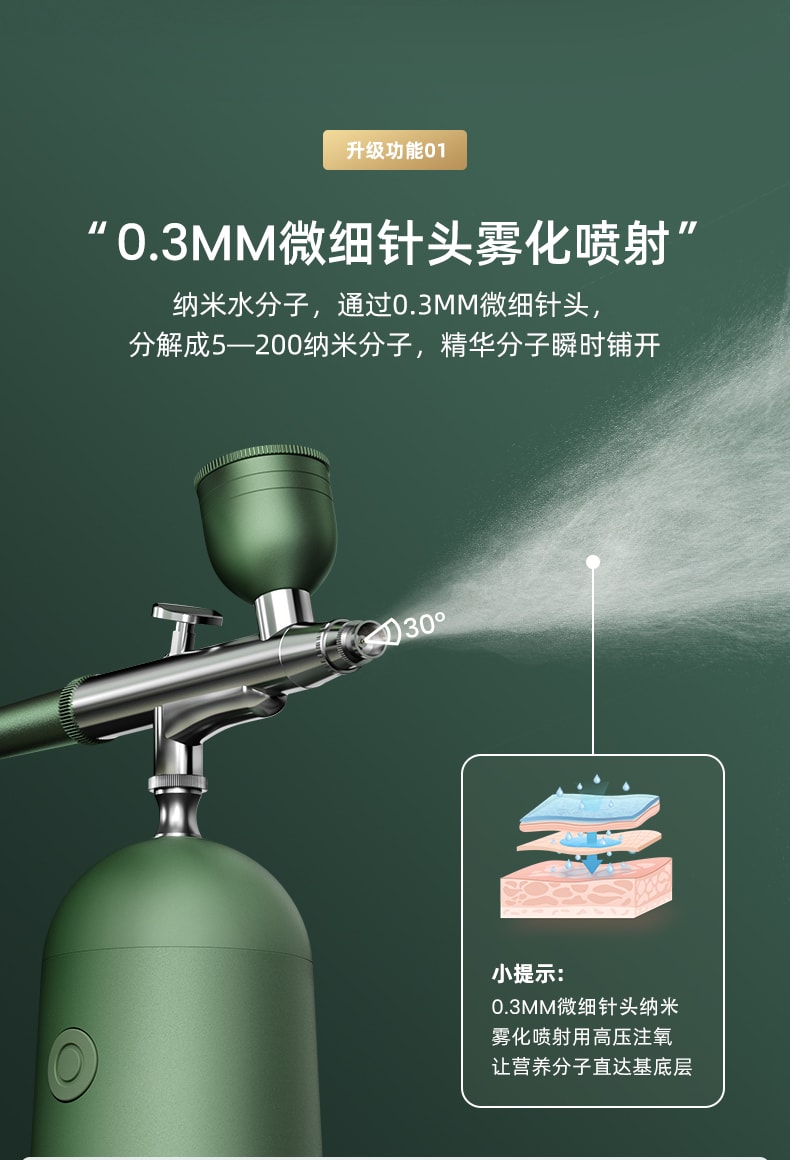 中国谷心GX. Diffuser无针水光注氧仪美容仪梵高野玫瑰1台