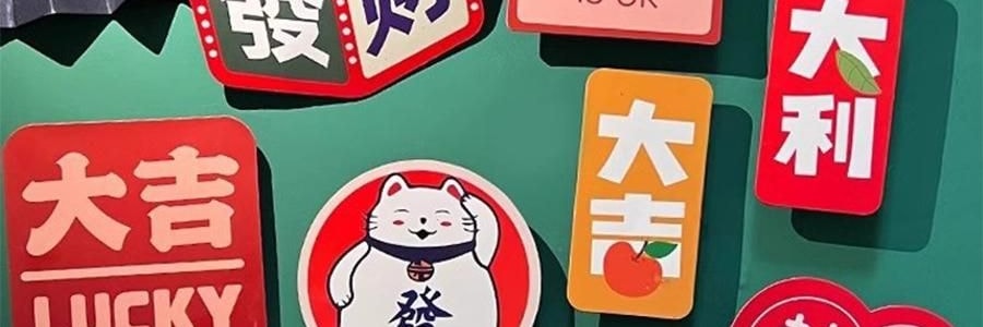 文字創意冰箱貼紙 磁吸裝飾 大吉大利套裝 11枚