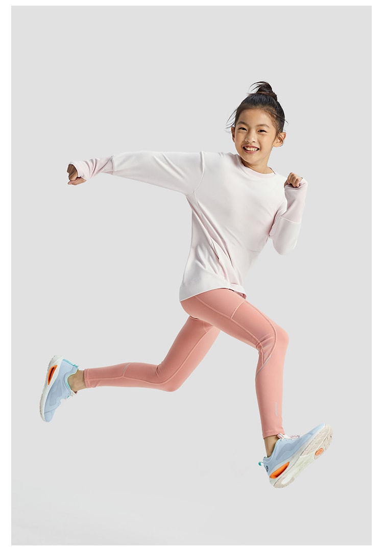 【中国直邮】moodytiger女童Running Power侧袋紧身裤 尘埃红 170cm