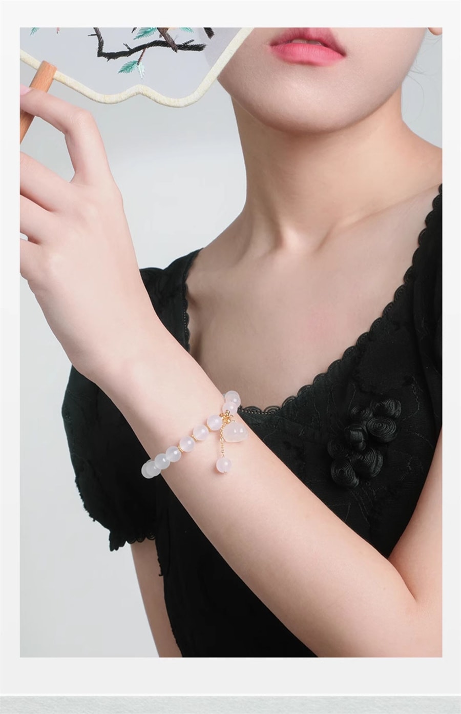 【中國直郵】 周大生 蓮蓬玉髓手串銀手鍊女國風小眾春夏手飾品送女友生日禮物 蓮蓬手鍊