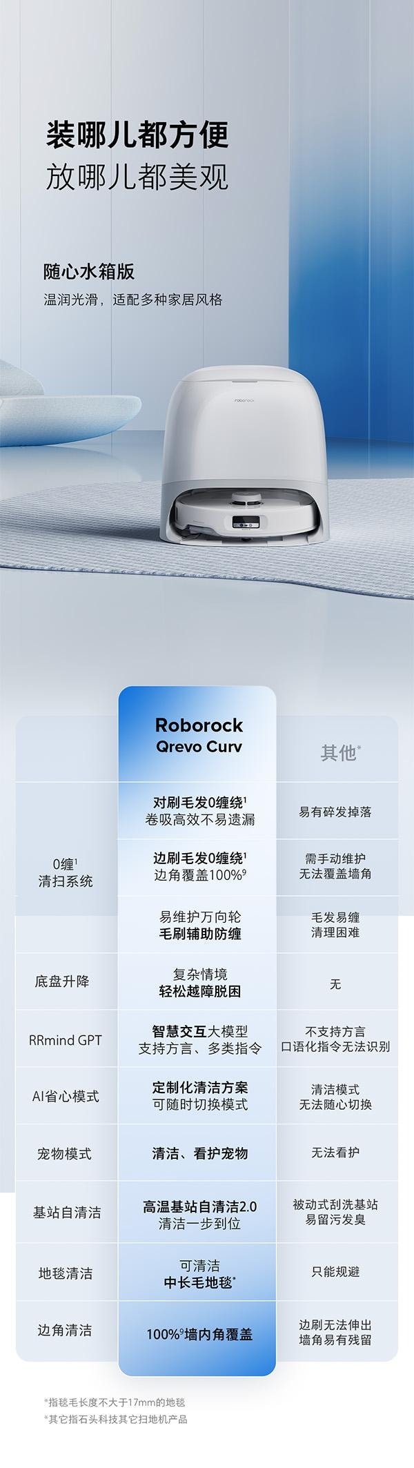 石头科技 Roborock Qrevo Curv伸缩边拖升降底盘多能高效基站扫拖机器人热水洗布蒸风烘干