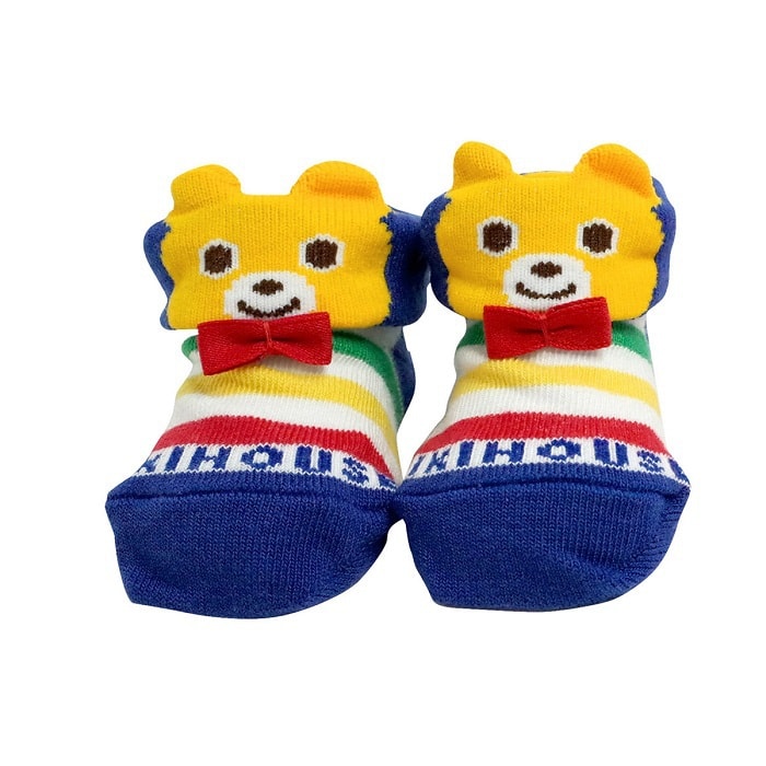 【日本直邮】MIKIHOUSE 熊兔新生儿袜子立体童袜动物图案袜子日本制 size 11-13cm